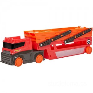 Hot Wheels® Mega Hauler with Storage for up to 50 1:64 scale cars ages 3 and older Limited Sale
