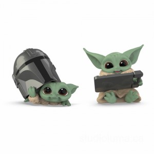 Star Wars The Bounty Collection The Child 2-Pack Helmet Peeking, Datapad Tablet Poses Figures for Sale