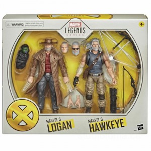 Hasbro Marvel Legends X-Men Old Logan & Hawkeye 2-Pack Action Figure Special Sale