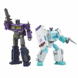 Hasbro Transformers Generations Selects Deluxe WFC-GS17 Shattered Glass Ratchet and Optimus Prime Action Figure 2 Pack Special Sale