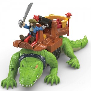 Imaginext Pirates Walking Croc and Pirate Hook Kid's Toy for Sale