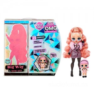 L.O.L. Surprise! O.M.G. Winter Chill Big Wig & Madame Queen Doll with 25 Surprises Limited Sale