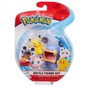 Pokemon Battle 3 Pack - Pikachu, Loudred and Jigglypuff Clearance