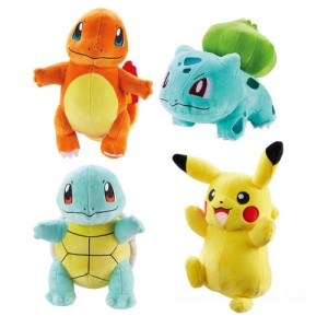 Pokémon 20cm Plush 4 Pack Clearance Sale