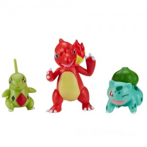 Pokémon Larvitar, Bulbasaur and Charmeleon Battle Figure 3 Pack Discounted